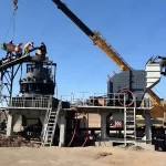 A complete industrial cement crushers production line featuring a primary jaw crusher and conveyor system for high-volume limestone processing.