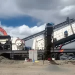 High-performance mobile crusher working in a quarry site 2026